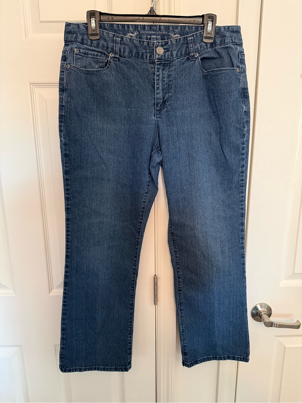 Christopher & Banks Straight Leg Jeans - Medium Blue Denim Size 8 Short
